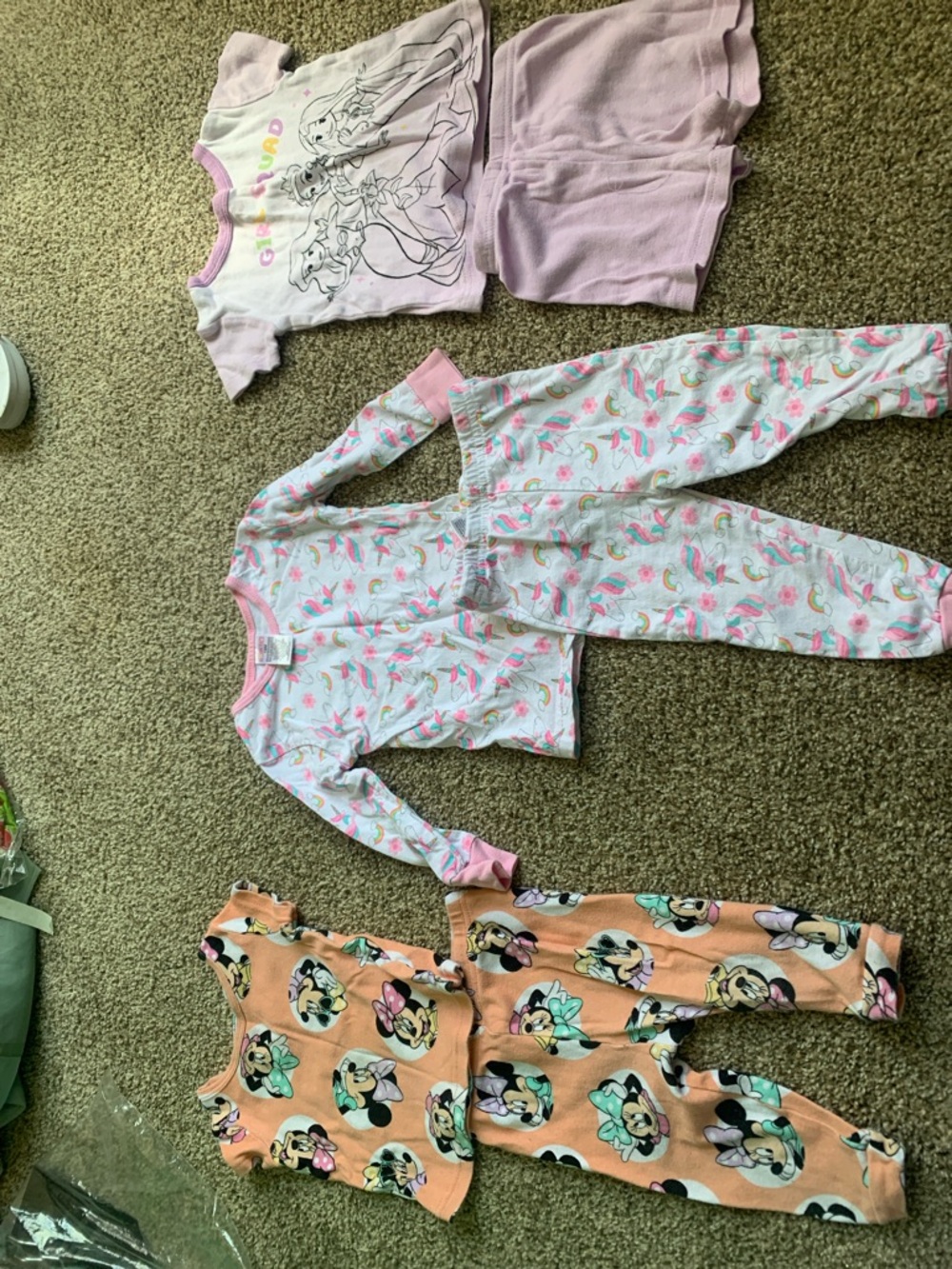 12 month pajama lot three 2 piece sets
